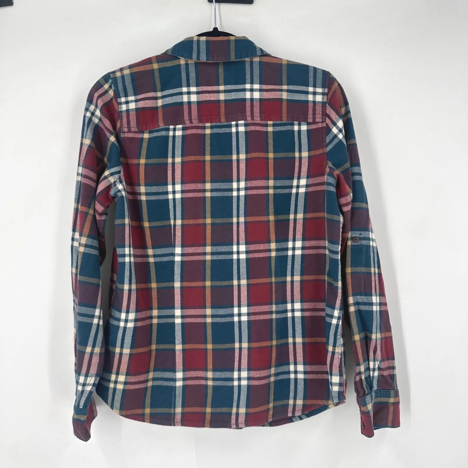 The North Face Womens Plaid Flannel Shirt Long Sleeve Button Up Cotton Size M - Image 2