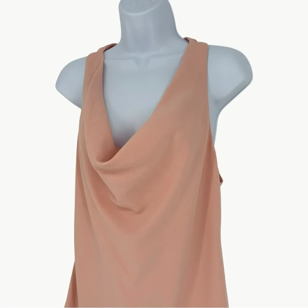 NWT Alice + Olivia Harmony Cowl Neck Racer Back Mini Dress | Sz 8 | Blush Pink - Image 5