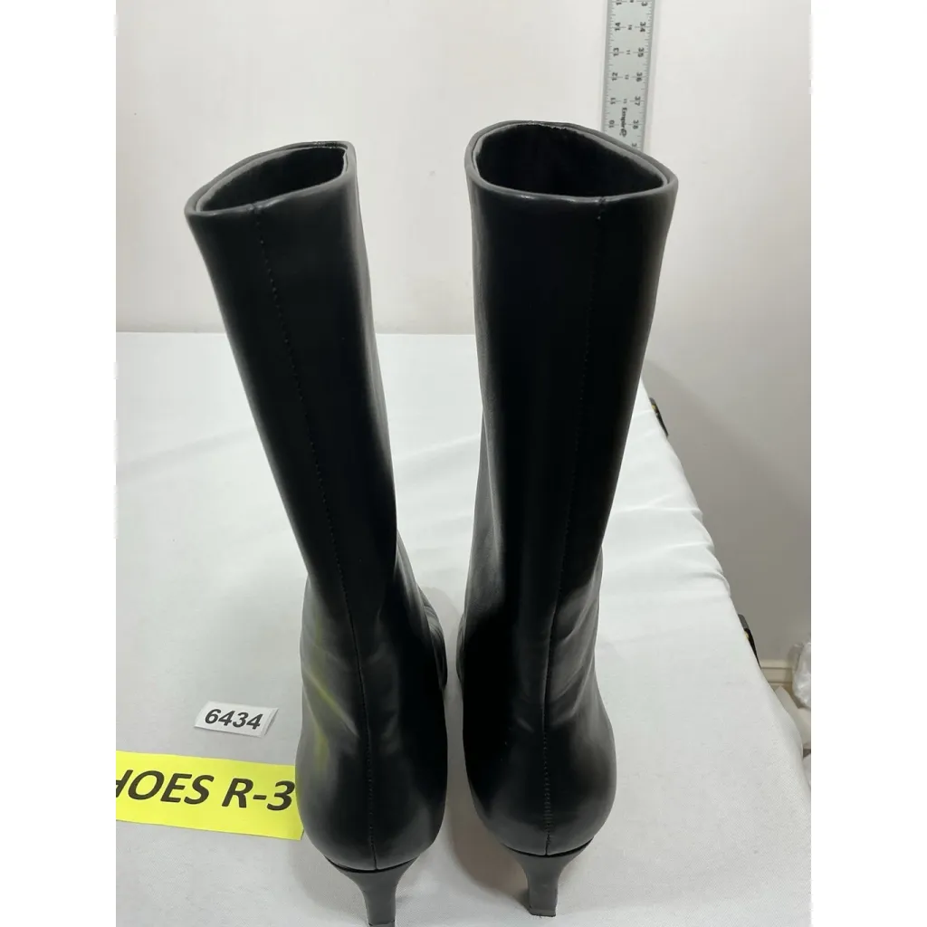 Womans NWOT The Drop Pullon Midcalf Boots Size 5 Black Kitten Heel Pointed Toe - Image 5