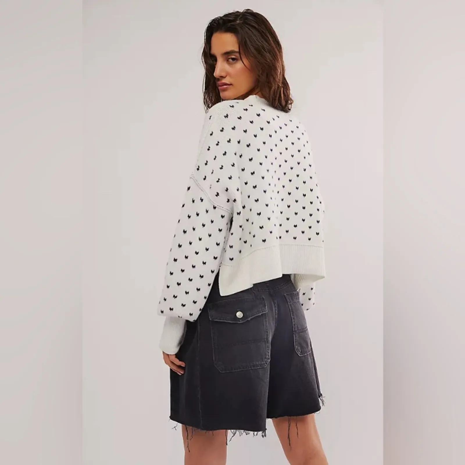 Free People  Pattern Easy Street Crop Pullover XS - Image 4