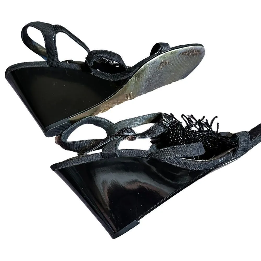 Womens Adrianna Papell Adair Fringe Gladiator Sandals, Black size 8 - Image 8