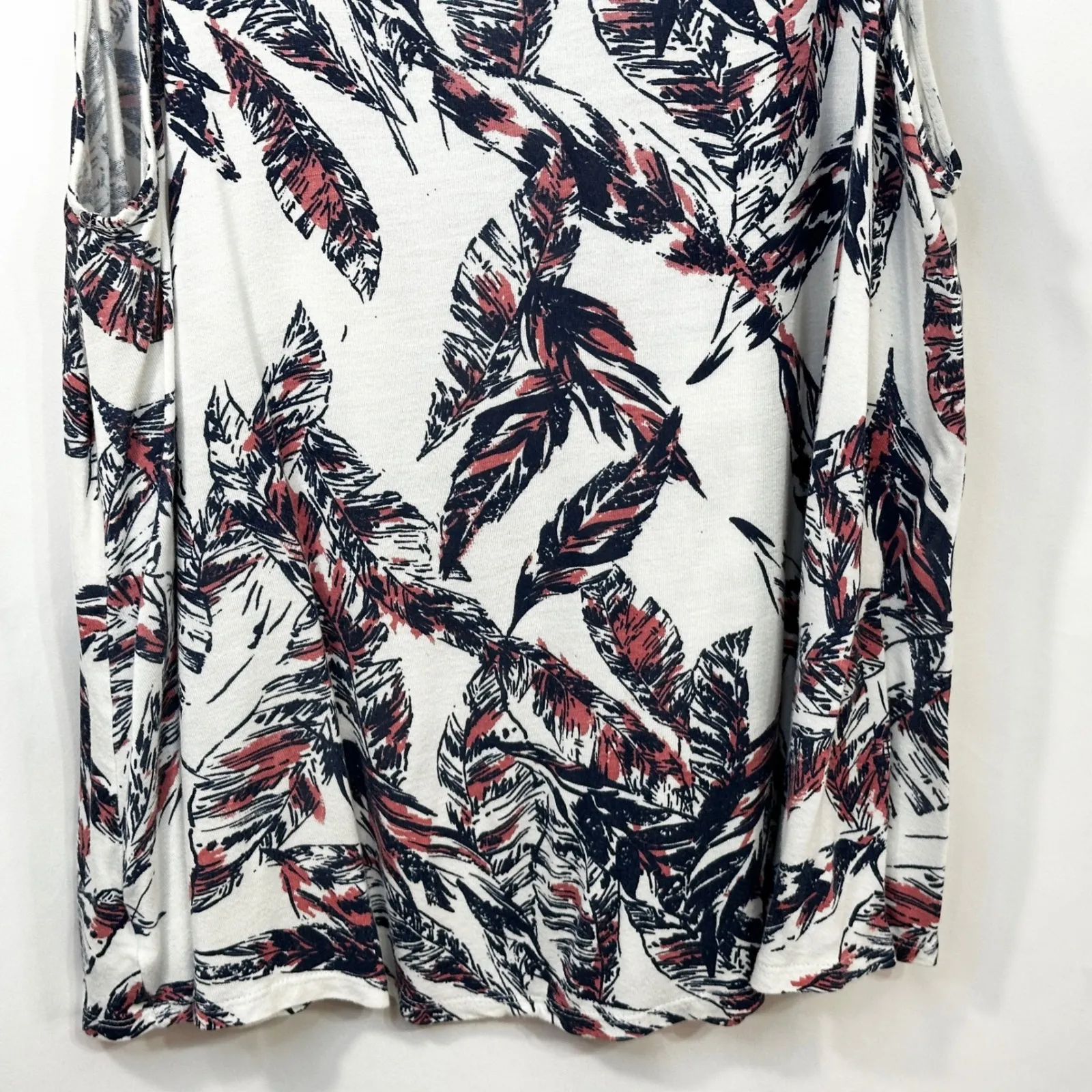 Jessica London‎ Plus Size 18/20 Tank Top Sleeveless Feather Print Boho Knit 1440 - Image 7