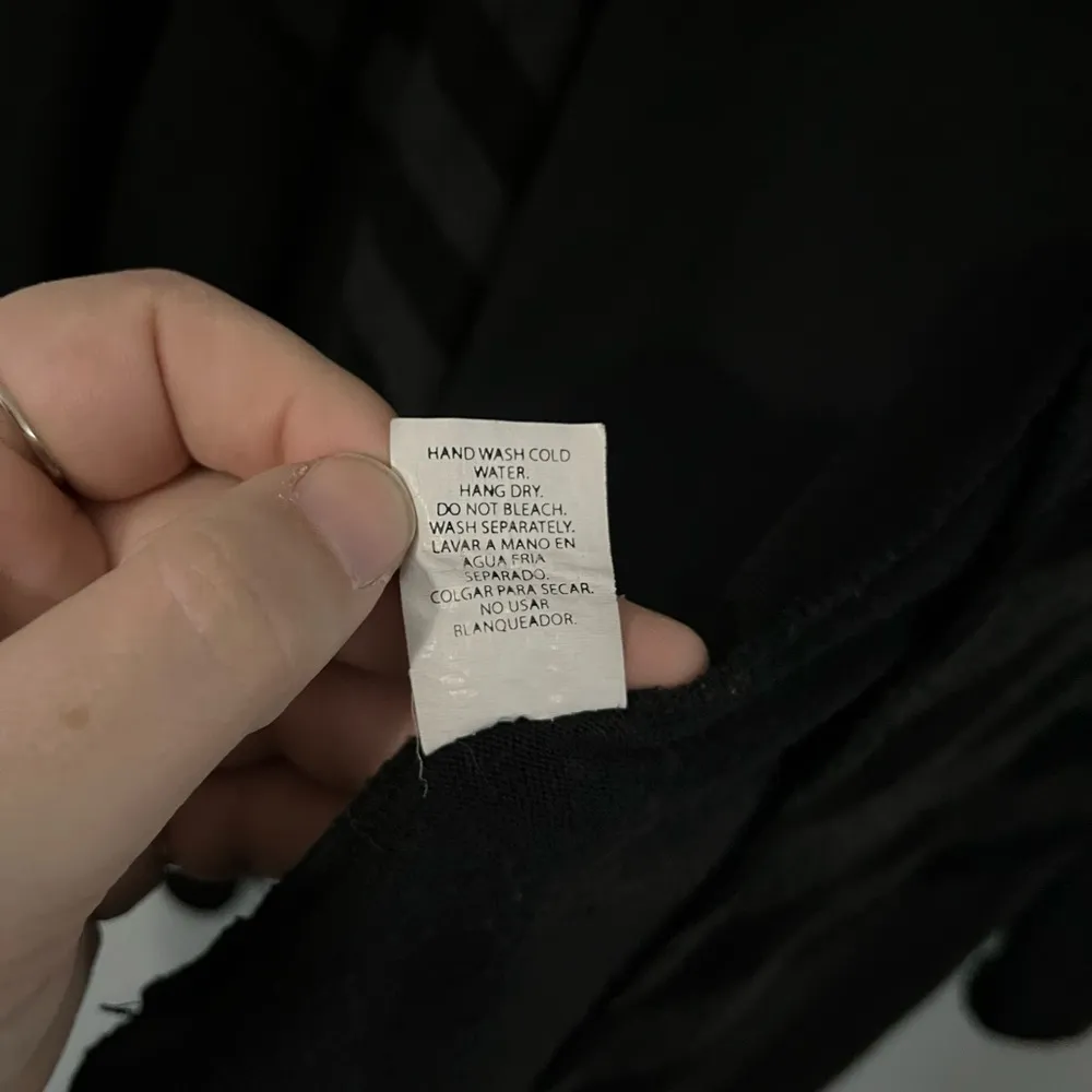 Carol Rose black waterfall open front Cardigan Sweater size large - Image 5