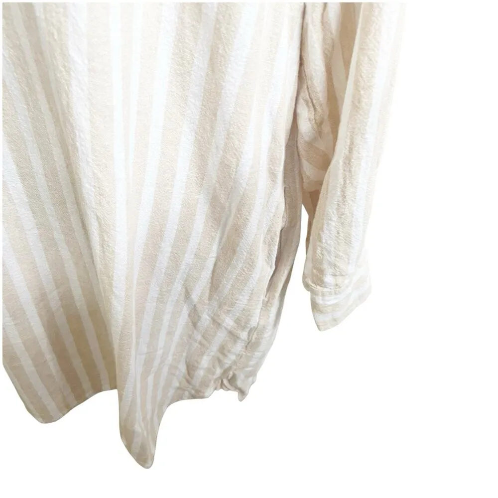 Universal Thread Women’s Long Sleeve Popover Tunic Dress Striped Size XXL Linen - Image 11