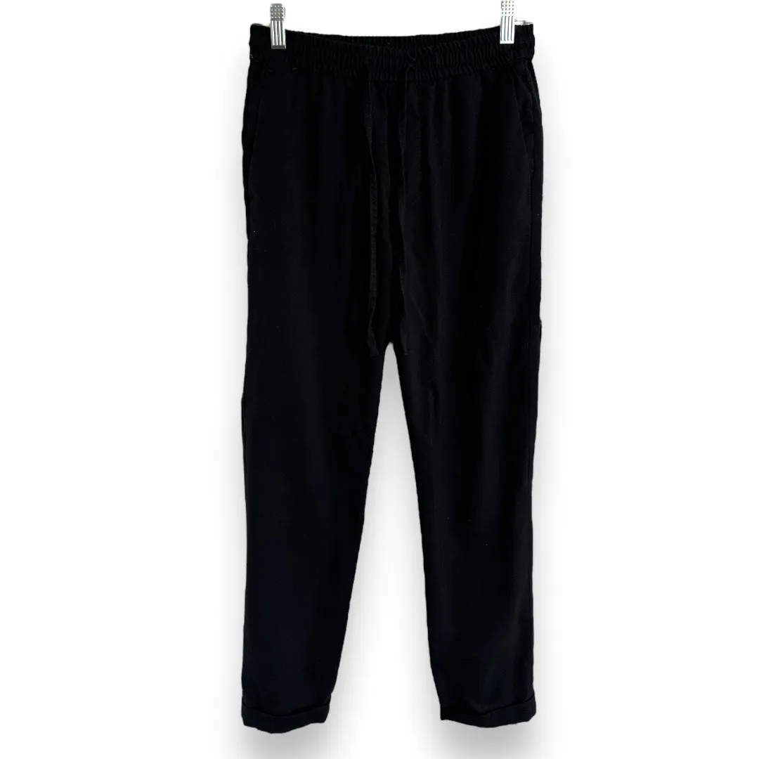 5/$35    H&M Womens Pants Sz‎ XS Black Elastic Drawstring Waist Cuffed Ankle - Image 2