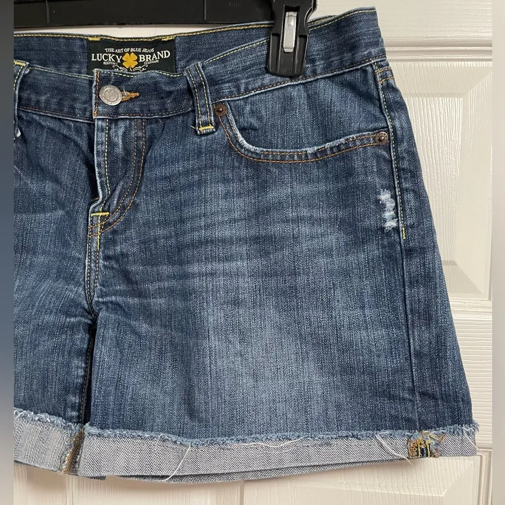 Lucky Brand Women’s Riley Cut off Denim Shorts Size 28 - Image 3