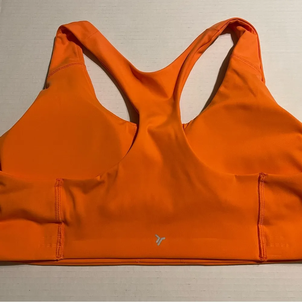 Old Navy Medium Support Powersoft Racerback Sports Bra Coral Clay NWT- 2X - Image 4
