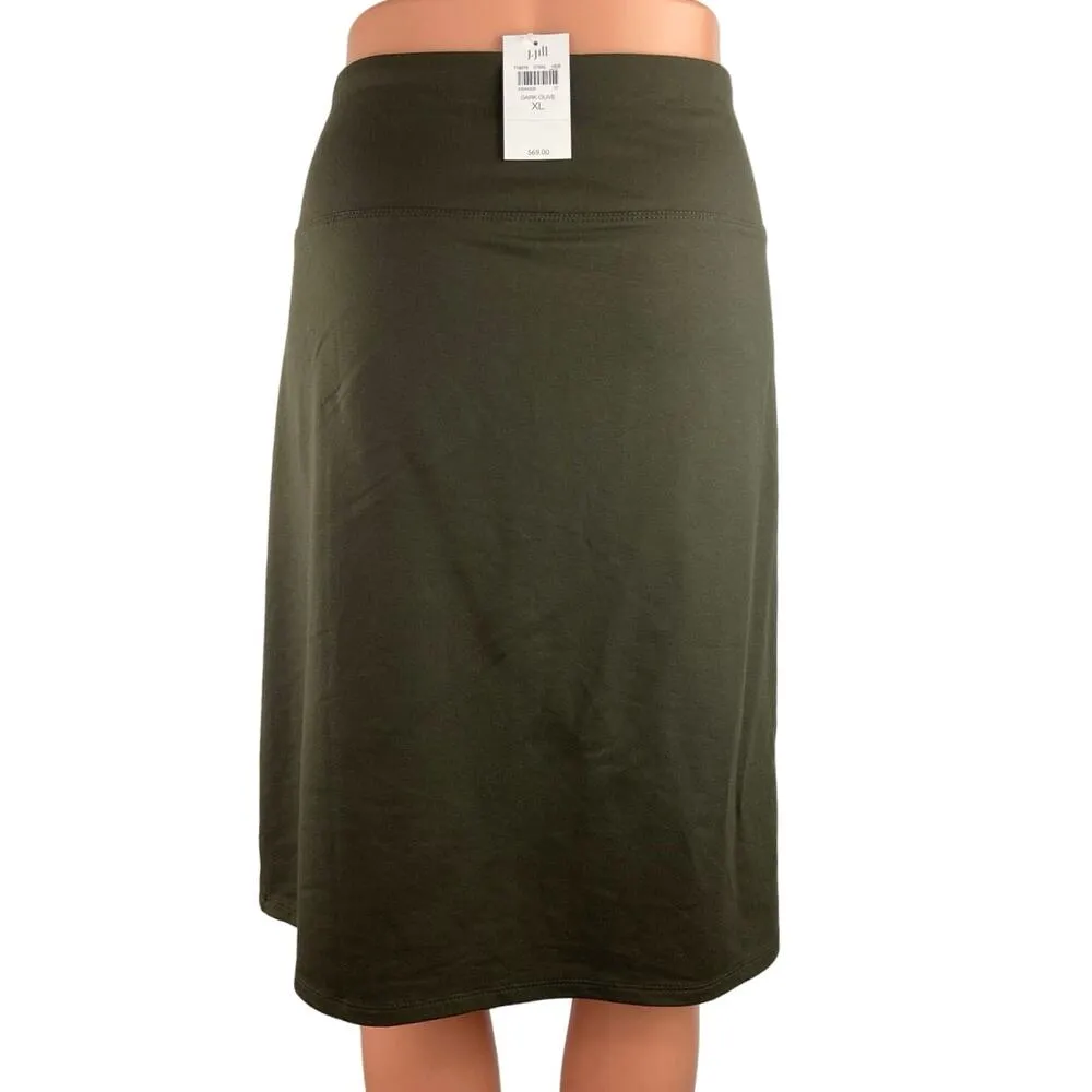 J.Jill NWT Women's Green Smooth Fit high Waisted Wearever Pencil Mini Skirt XL - Image 3
