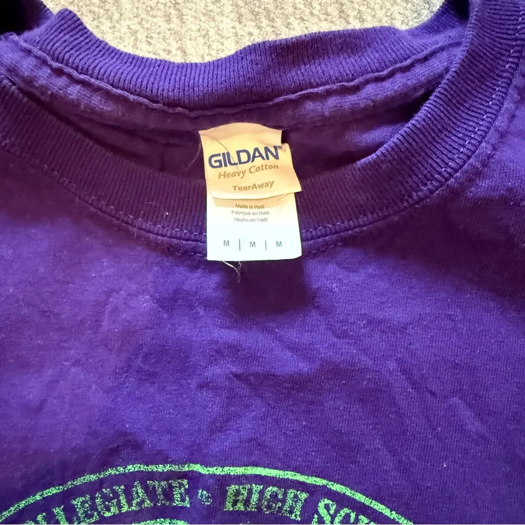 Gildan Graphic Tees in Purple and Green Medium - Image 4