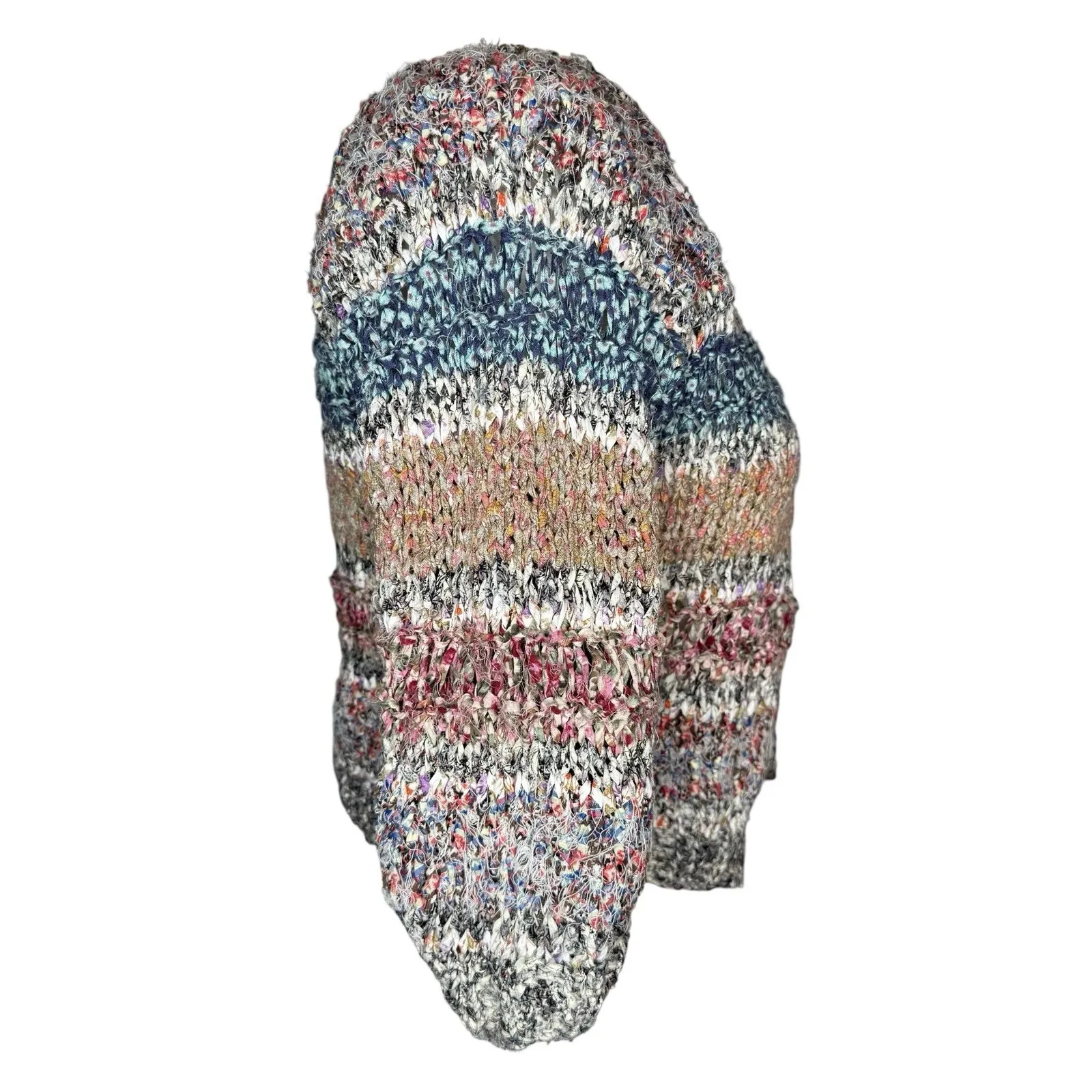 Byron Lars Tattered Loose Knit Cropped Cardigan S Sweater Shrug Anthropologie - Image 5