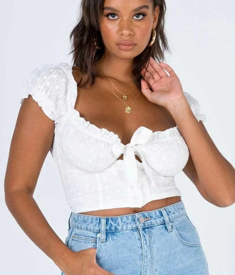 Elouise Crop Top White - Image 2