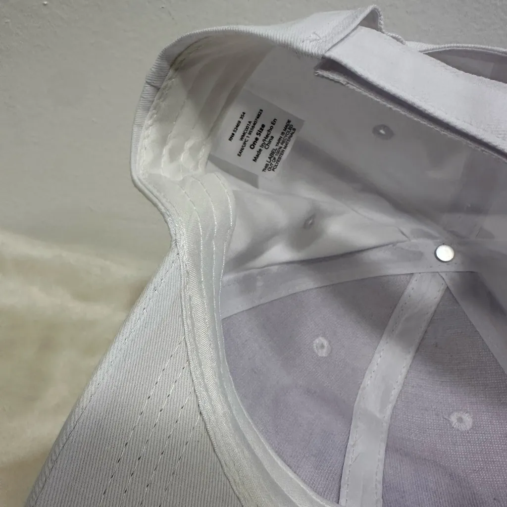 Detroit Lions White baseball hat Cap with Red Heart and Blue Lion logo! - Image 4