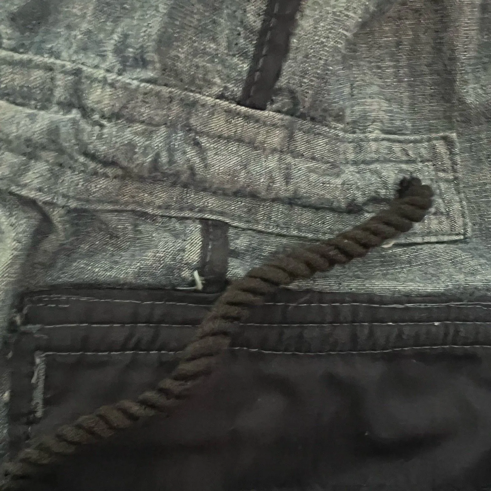 Talbots Women’s Jeans Jacket Medium Petite Chambray Military Style - Image 4