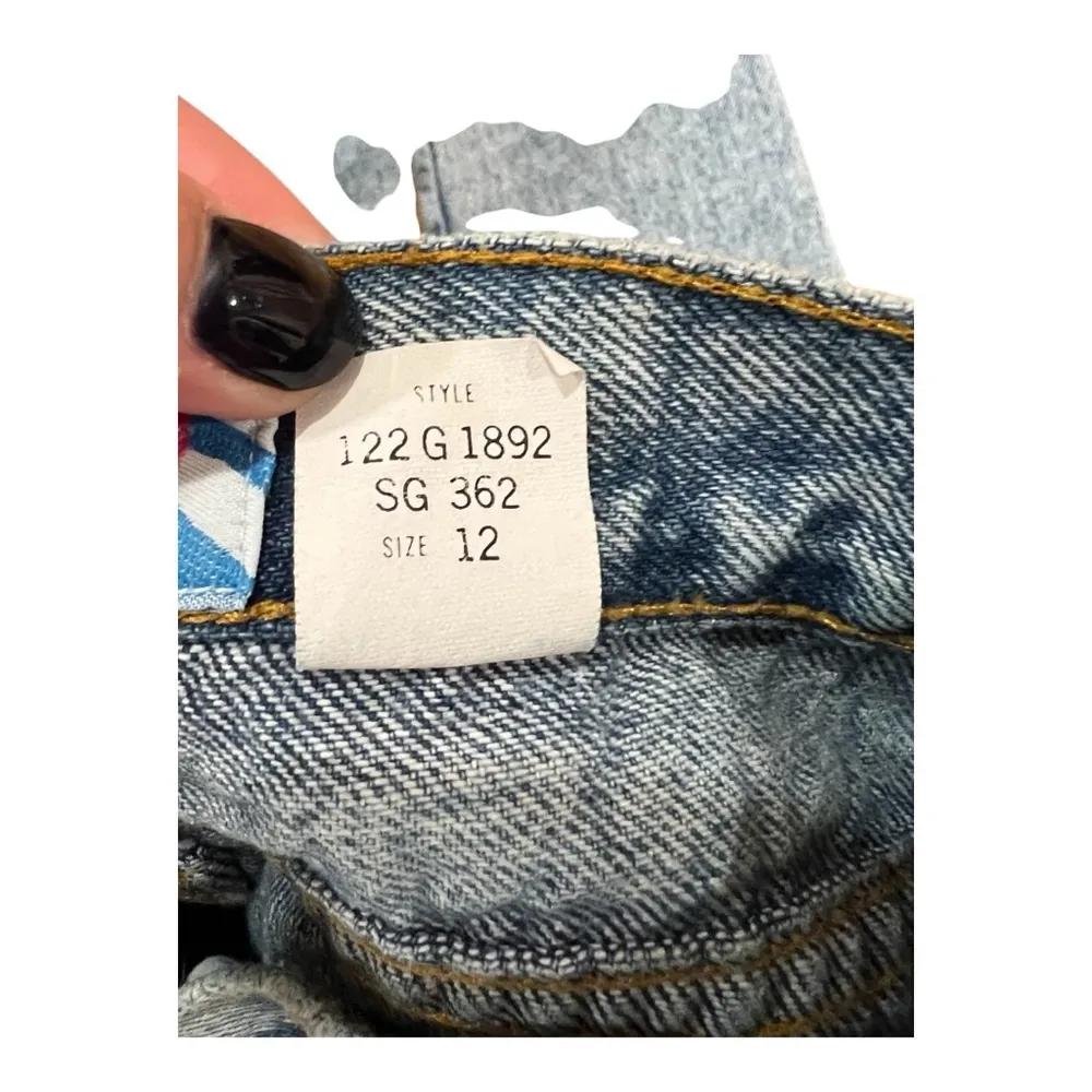 Vintage Size 12 Women's Sasson Acid Wash Jeweled Blue Jeans 1980’s - Image 8