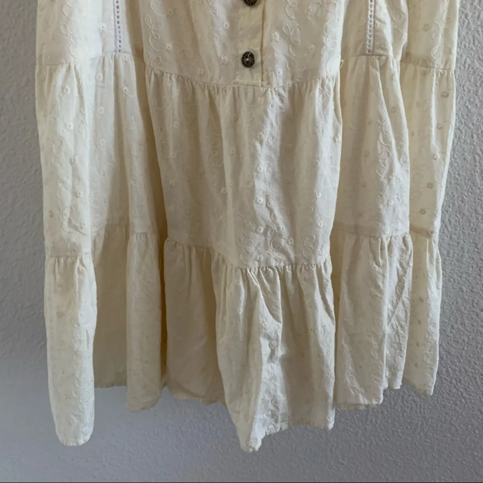 Current/Elliott  Florence Dress Ivory Small - Image 7