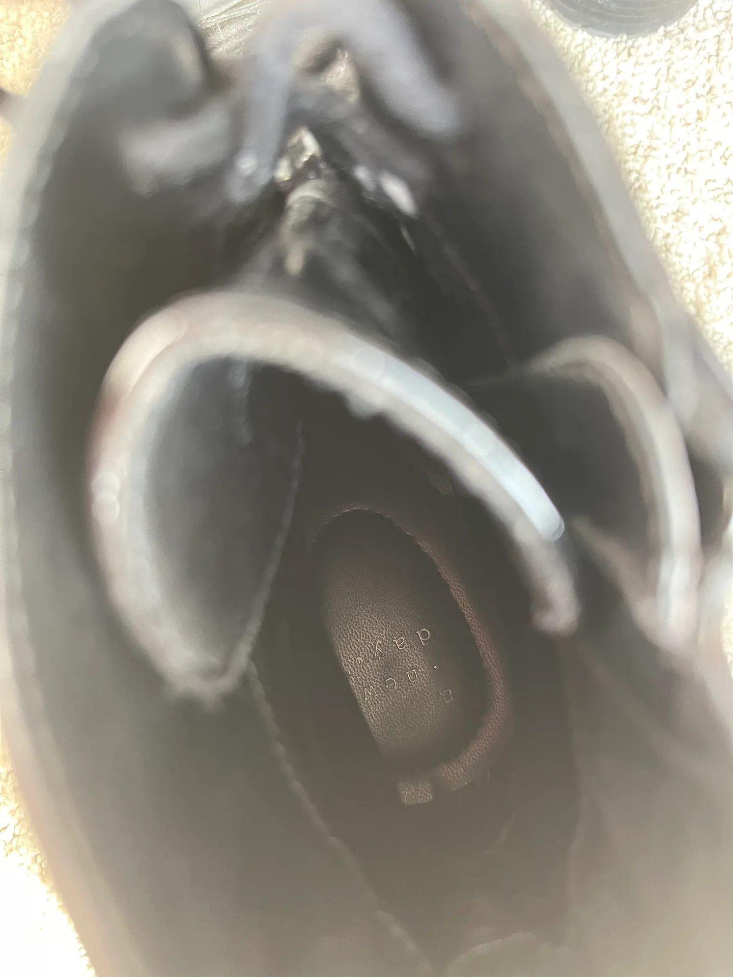 A day women’s black crocodile print combat boots  - Image 10