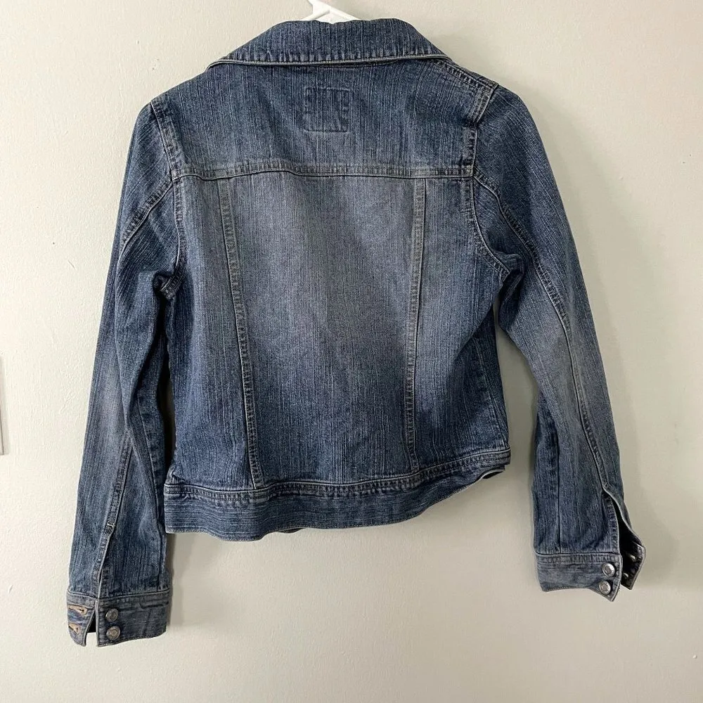 Old Navy denim jean jacket comfortable fall staple pockets cotton small autumn - Image 7
