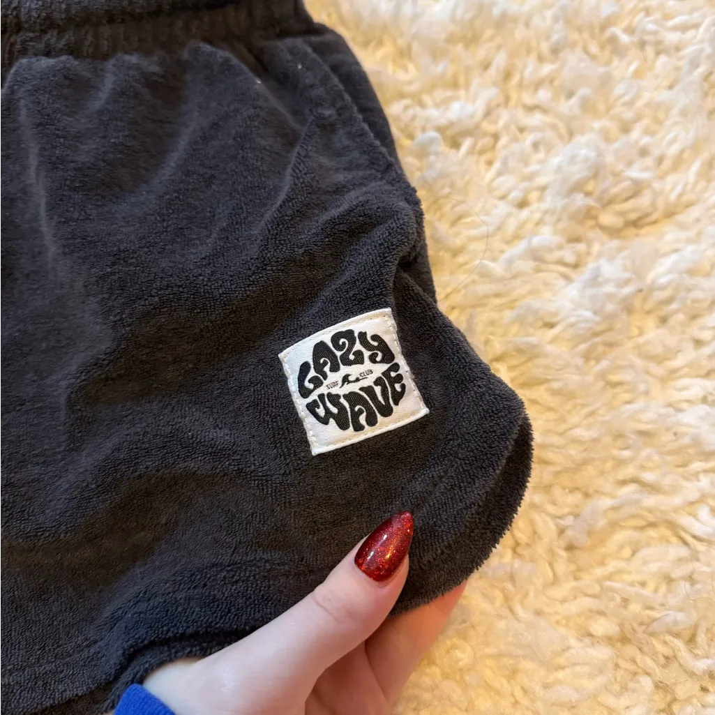 H&M Charcoal Terry Cloth Shorts - Image 2