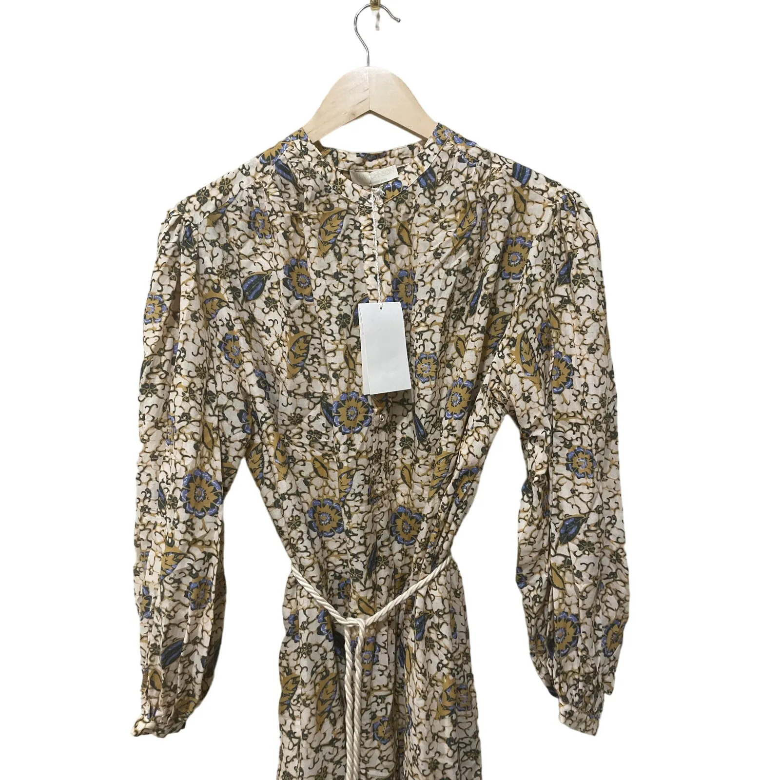Ulla Johnson Agadir Floral Batiste Belted Coverup‎ Midi Dress Size Small - Image 6