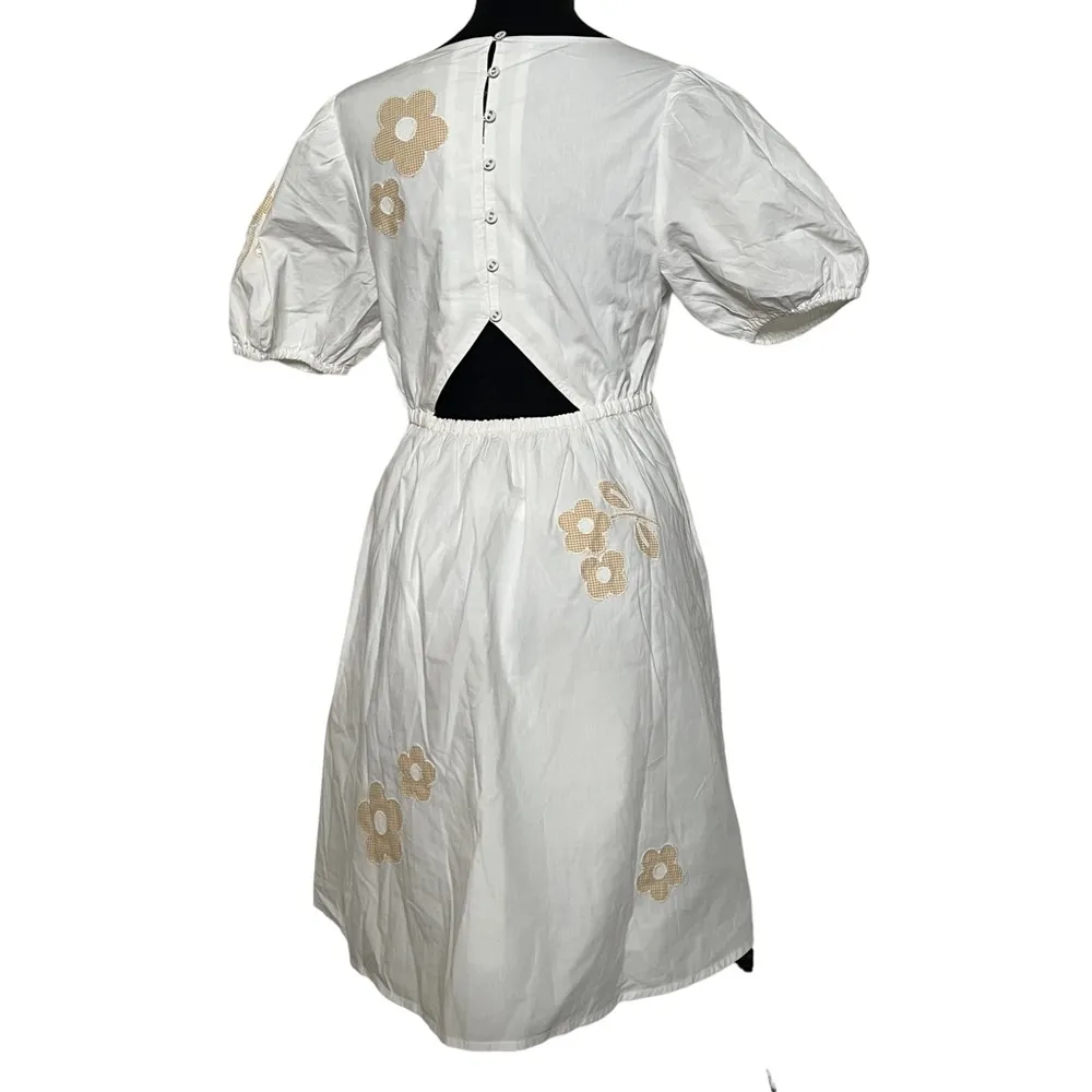 Madewell Annamarie Mini Dress 2 Women’s Bright Ivory White NWT NL107. - Image 3