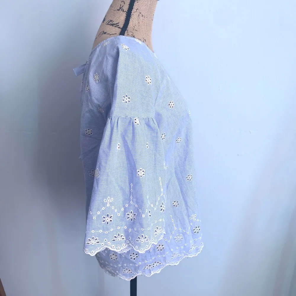 Sanctuary Blue and White Striped Blouse - Image 5