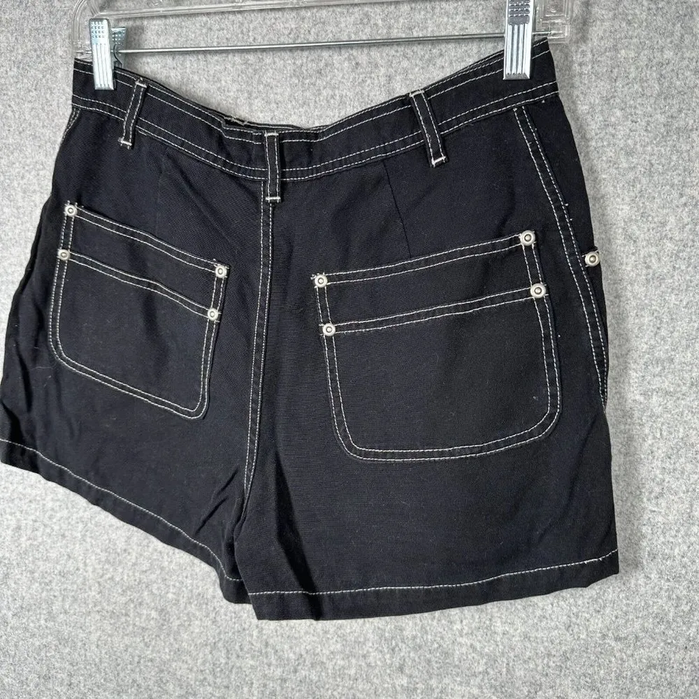 Vintage 90s EXPRESS Compagnie Internationale Shorts 7/8 Black Hot Pants Grunge - Image 11