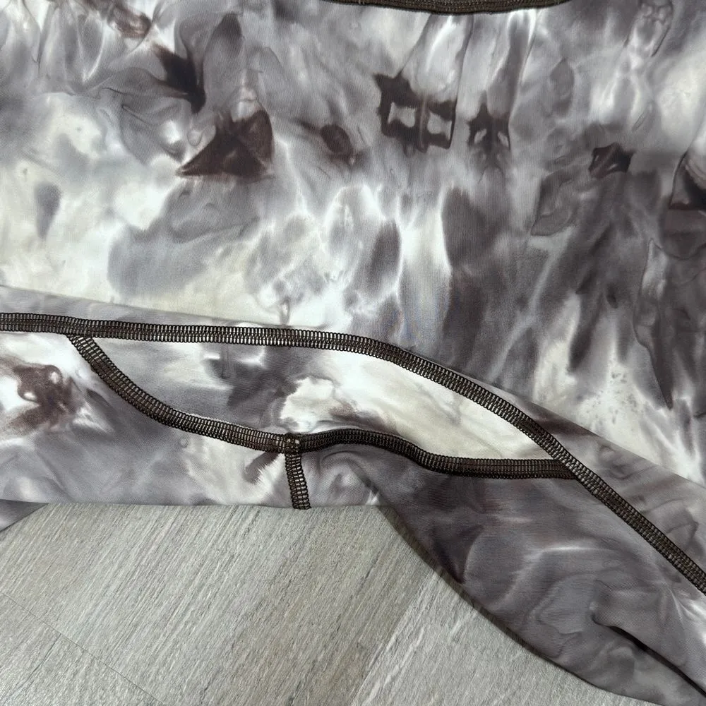 Gymshark Elevate Marble‎ Tie Dye Leggings Grey White Large - Image 7
