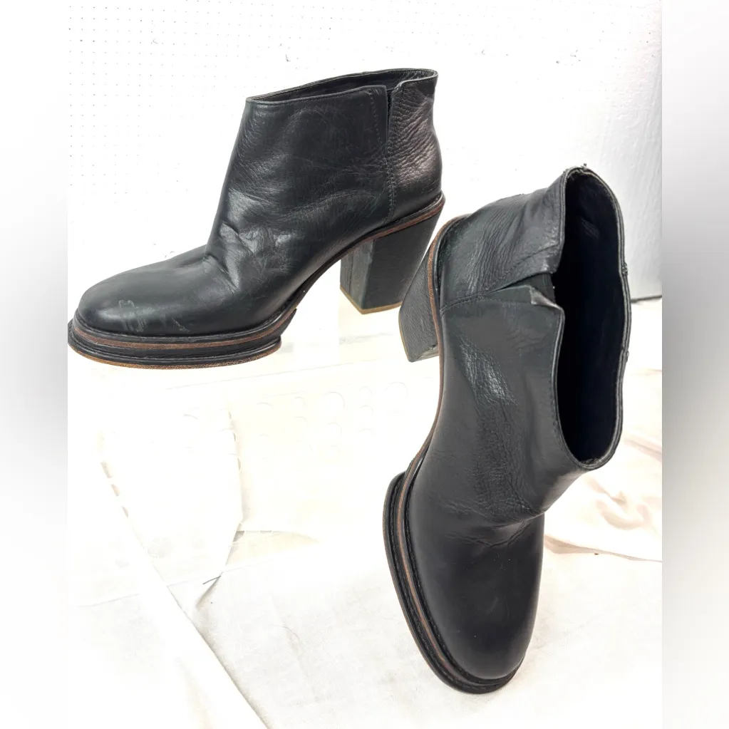 Rachel Comey 9 Genuine Leather Pull On Platform Ankle Boots in Black - Image 11