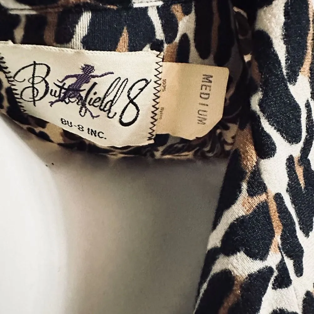 Vintage Butterfield Leopard Print Lounge Dress Bedroom Glam Cheetah 70s 80s glam - Image 6