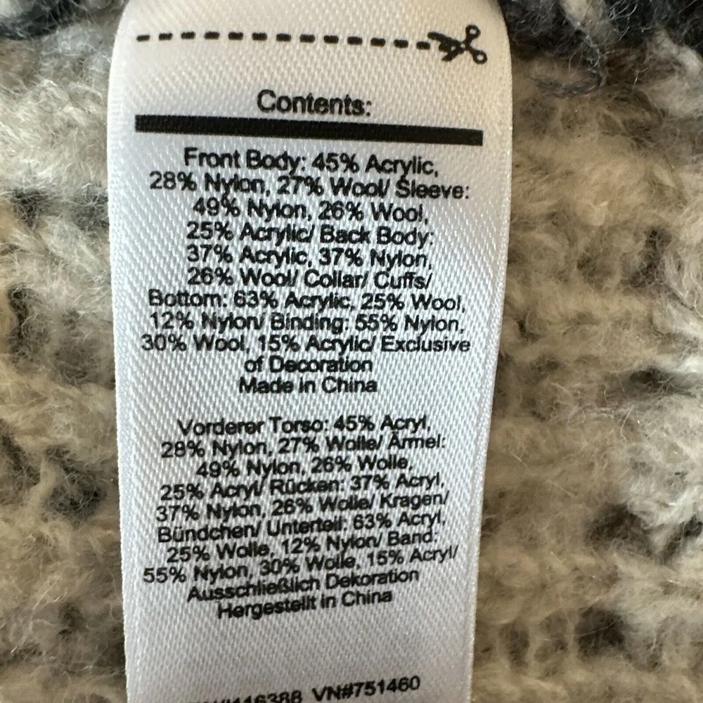 SmartWool CHUP Potlach 1/2 Zip Sweater Size M Charcoal Gray Wool Blend Aztec - Image 10