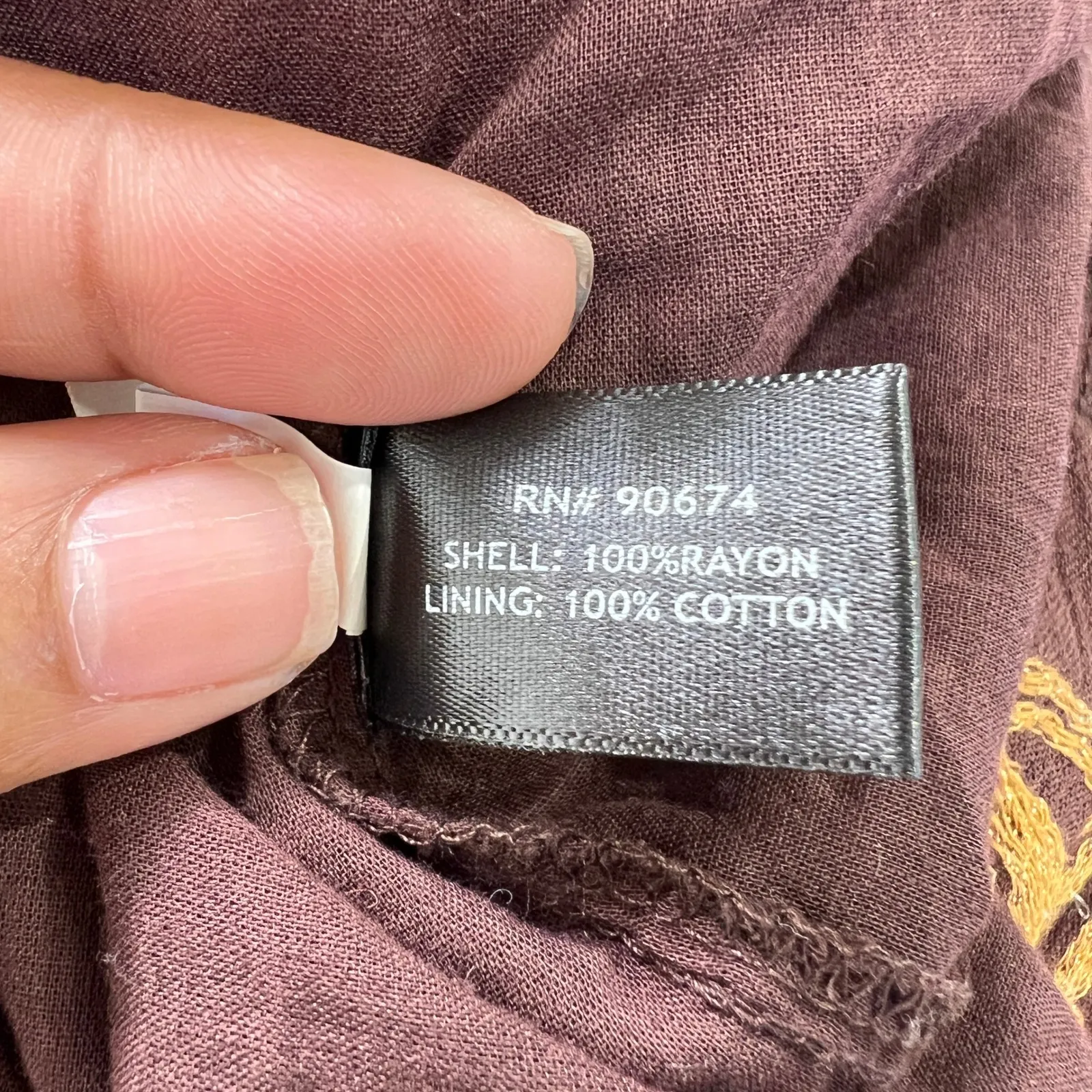 Boston Proper Maxi Dress Gold Embroidered Tiered Smocked Empire Waist Medium - Image 4