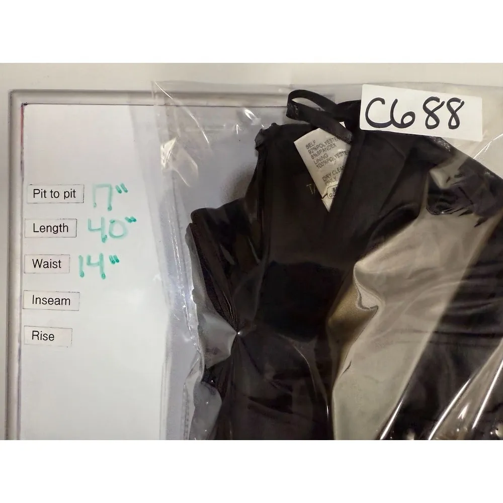 Tadashi Shoji Cocktail Sheath Dress Sz S Black Beaded Embellished Bodycon Formal - Image 6