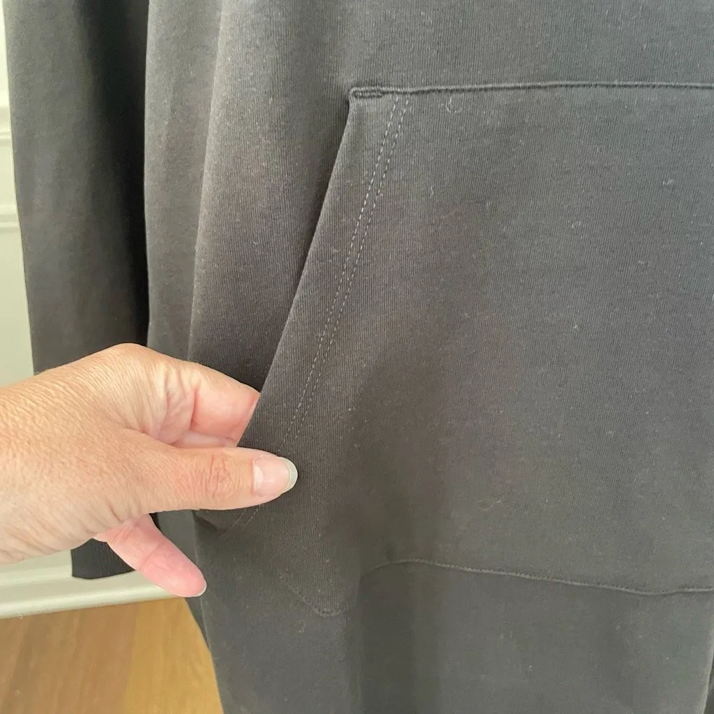 NWOT Universal Standard Classic Light Terry Sweatshirt Dress Black $124 XS 10 12 - Image 4