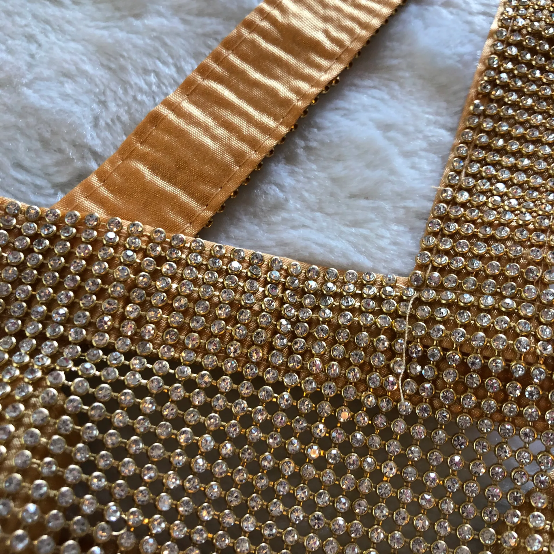 Windsor Gold Mesh Chain Tank Top Sz Med - Image 5