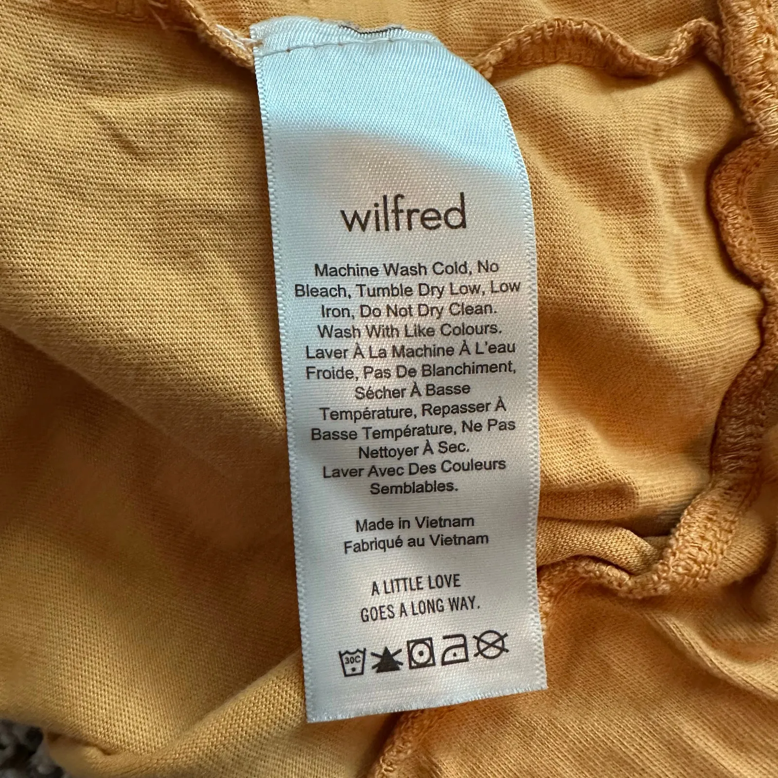 Wilfred dark yellow long sleeve cotton casual crop top size L - Image 7