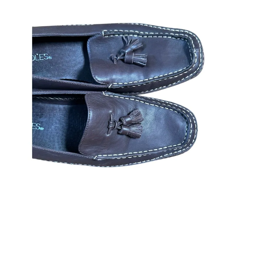 Aerosoles‎ Leather Tassel Loafers Comfort Driving Moccasins Classic Flats - Image 7