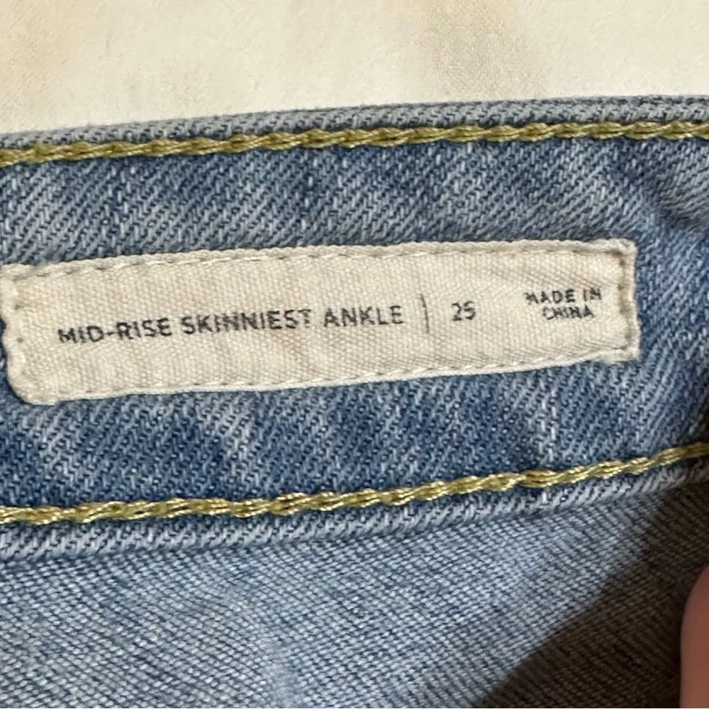 Pacsun Mid-Rise Skinniest Ankle Two Tone Patch Jeans 25 - Image 8