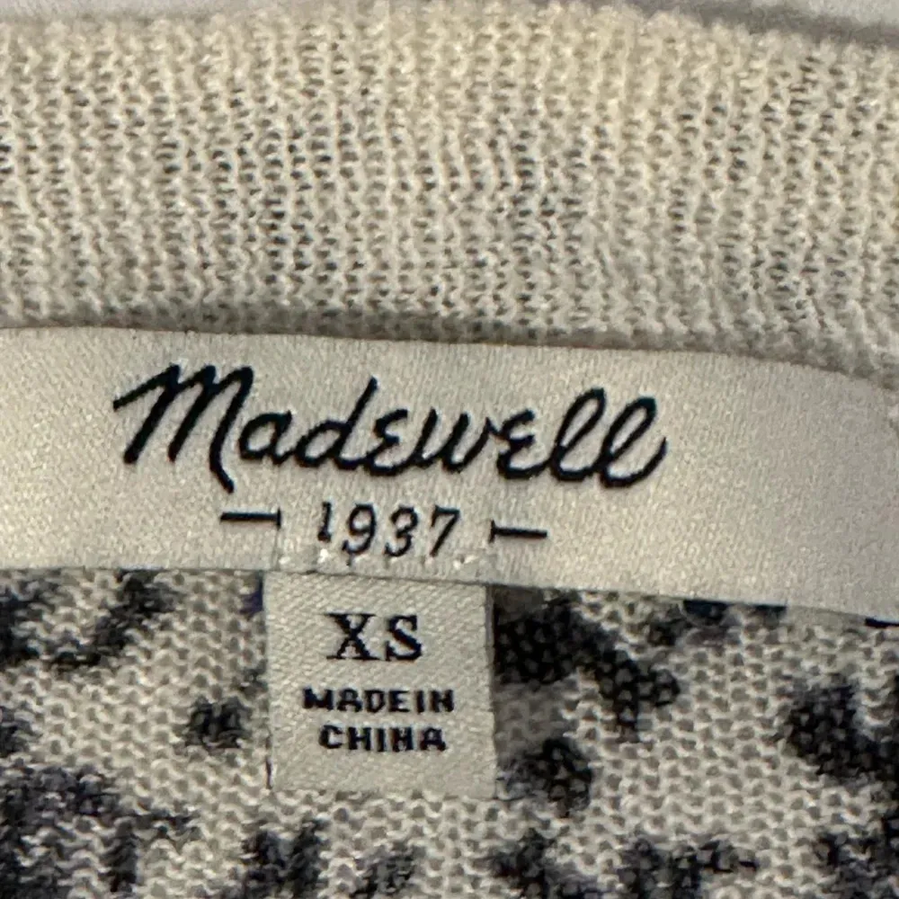 Madewell Women’s Blue Bud Floral Linen Cotton Cardigan Sweater XS - Image 3