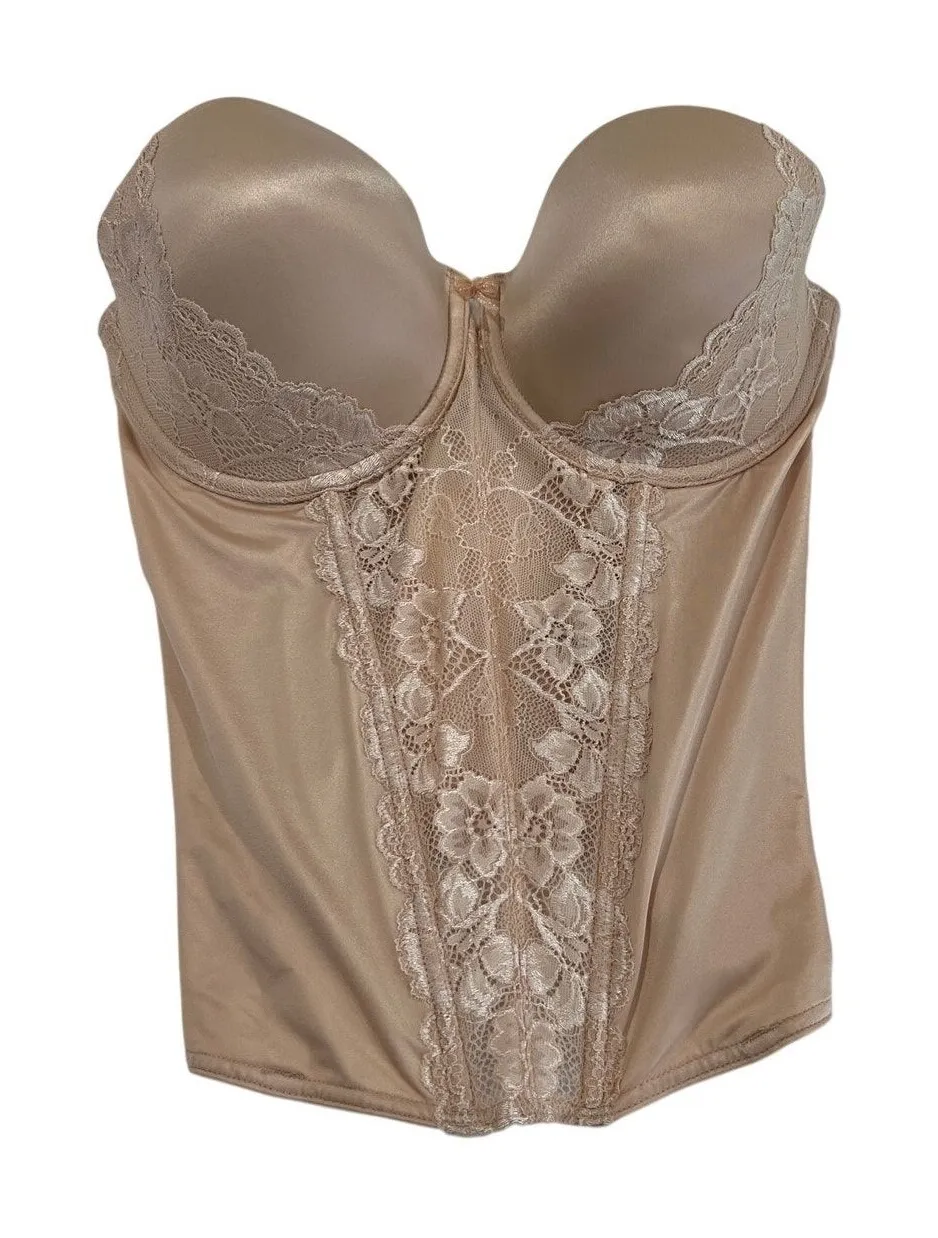 Jezebel Caress Too Strapless Bustier Size 34DD Style 30533 Longline Bra Corset - Image 1