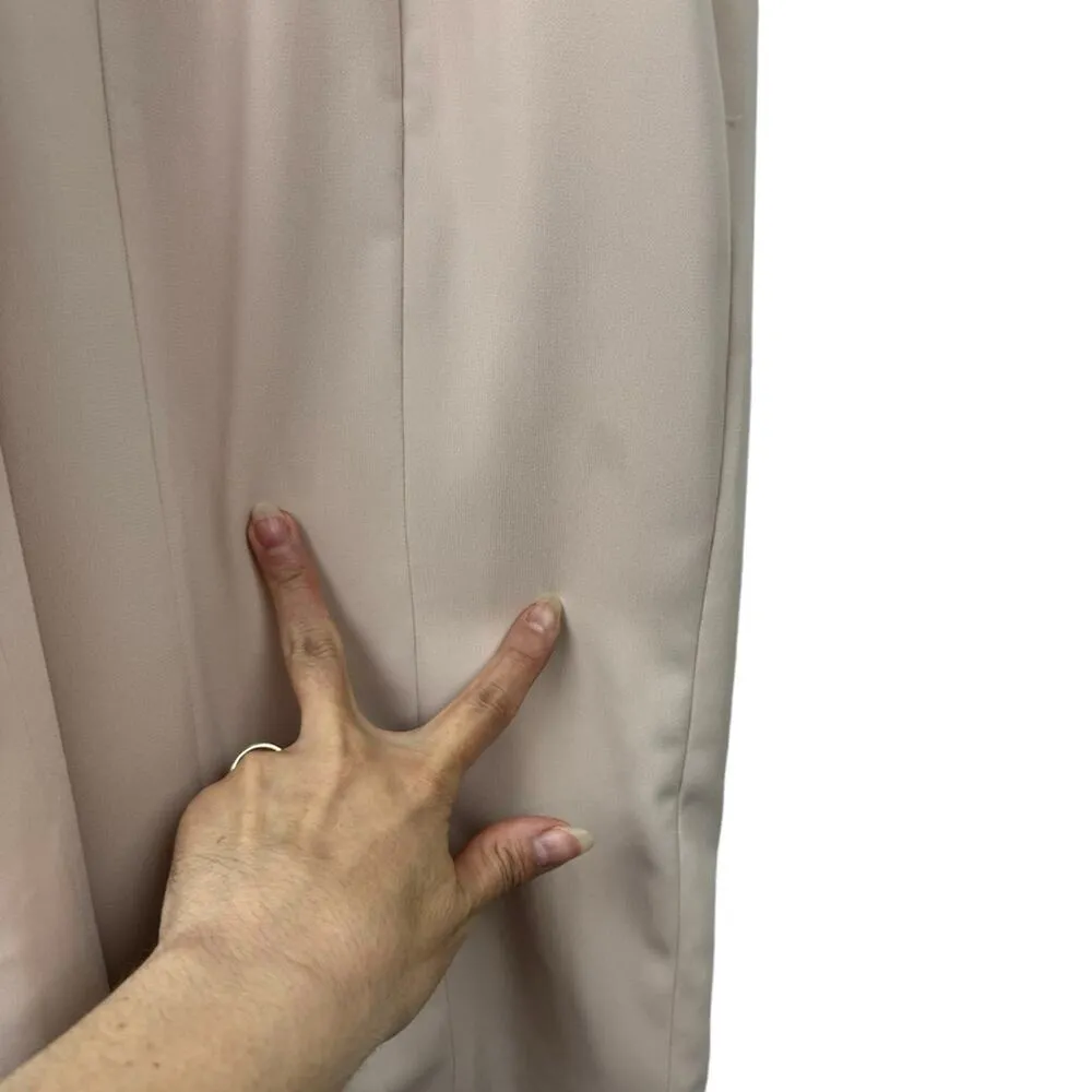 Jay Godfrey Downie Gown Midi Dress Nude Pink Off Shoulder Stretch Size 2 - Image 14