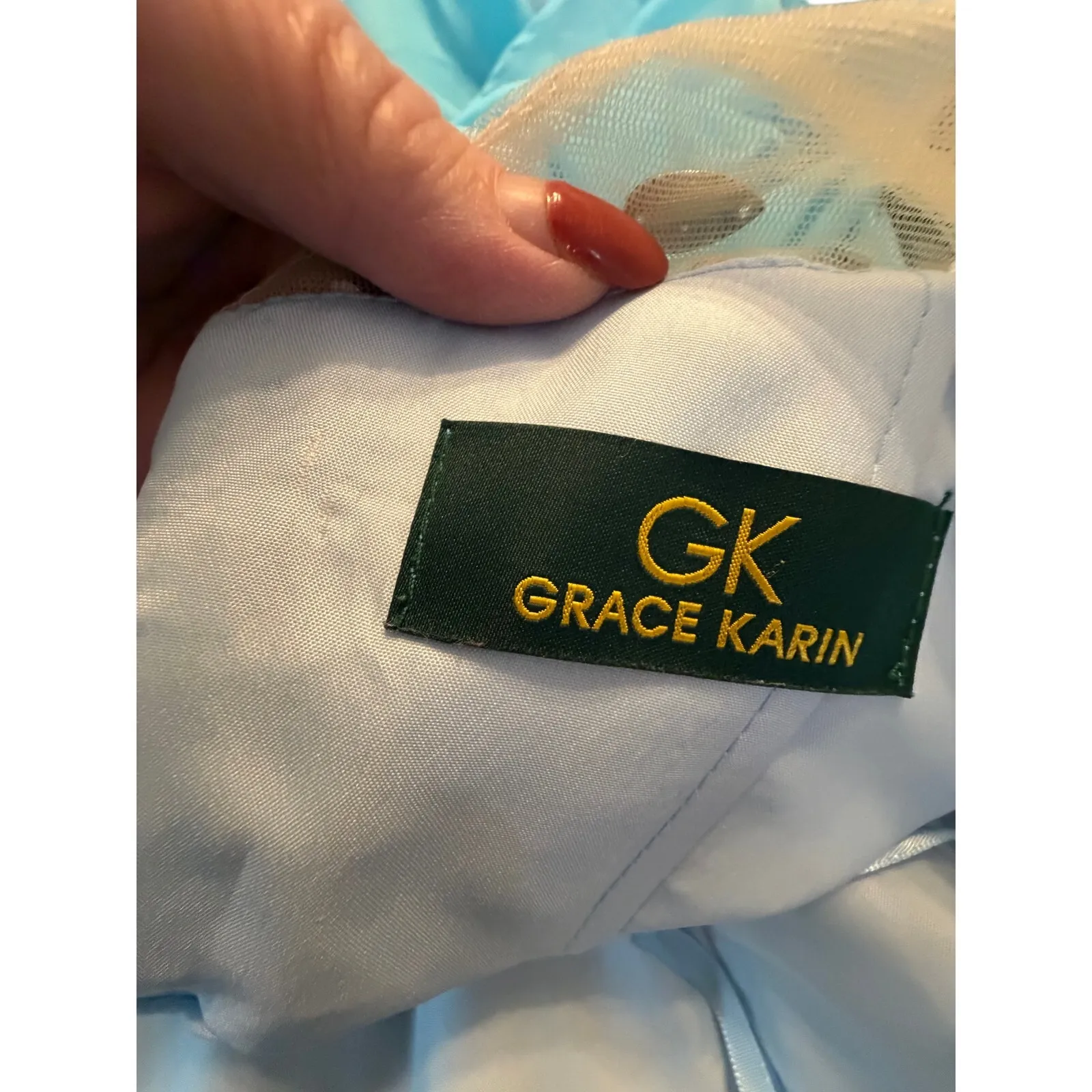 Grace Karin Blue Jeweled Cocktail Dress - Size 2 - Image 3