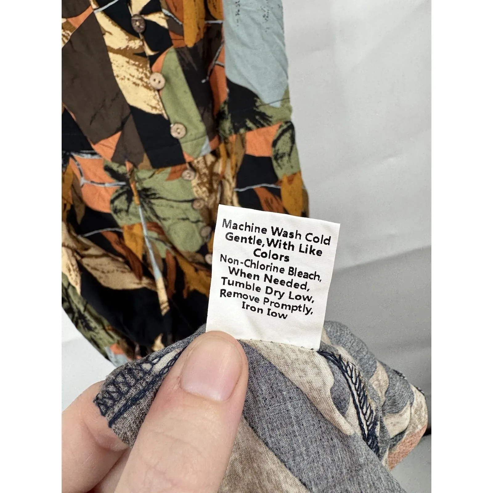 Brovave Bohemian Tropical Midi Button Dress Women Large Black Beach Granolagirl - Image 7