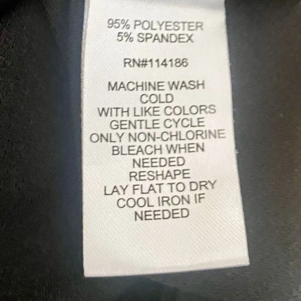 89th and Madison Women's Black Top Small Petite Sheer 3/4 Sleeves Blouse Tunic - Image 8