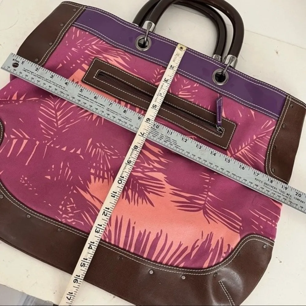 PROENZA SCHOULER Tote Large Canvas Faux Patent & Leather Multi Pocket Palm Print - Image 7