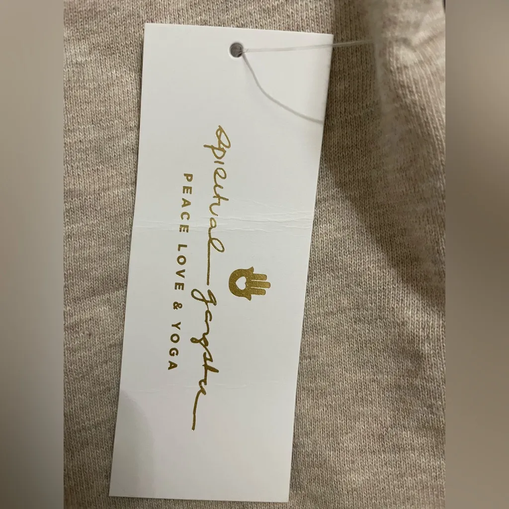 Spiritual Gangster NWT Gratitude Slub Terry  Raglan Full Zip Cream Hoodie XS - Image 10