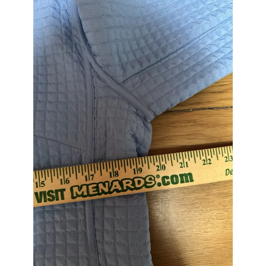 Marisa Christina Women Jacket Quilted Shell Size Large Lightweight Full Zip READ Blue - Image 5