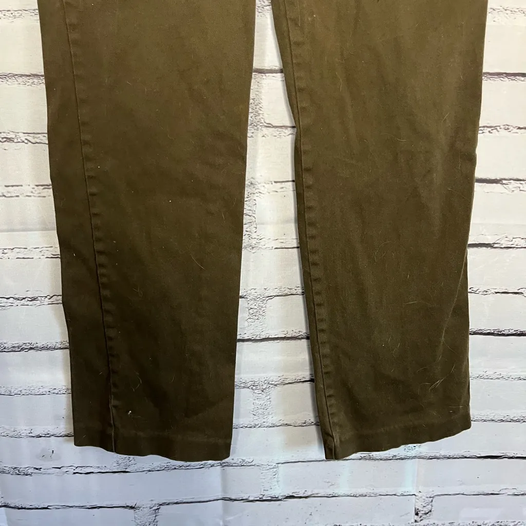 Hillard & Hanson Green Wide Leg Chinos Classic Stretch Fit Casual SZ 28 Y2K - Image 4