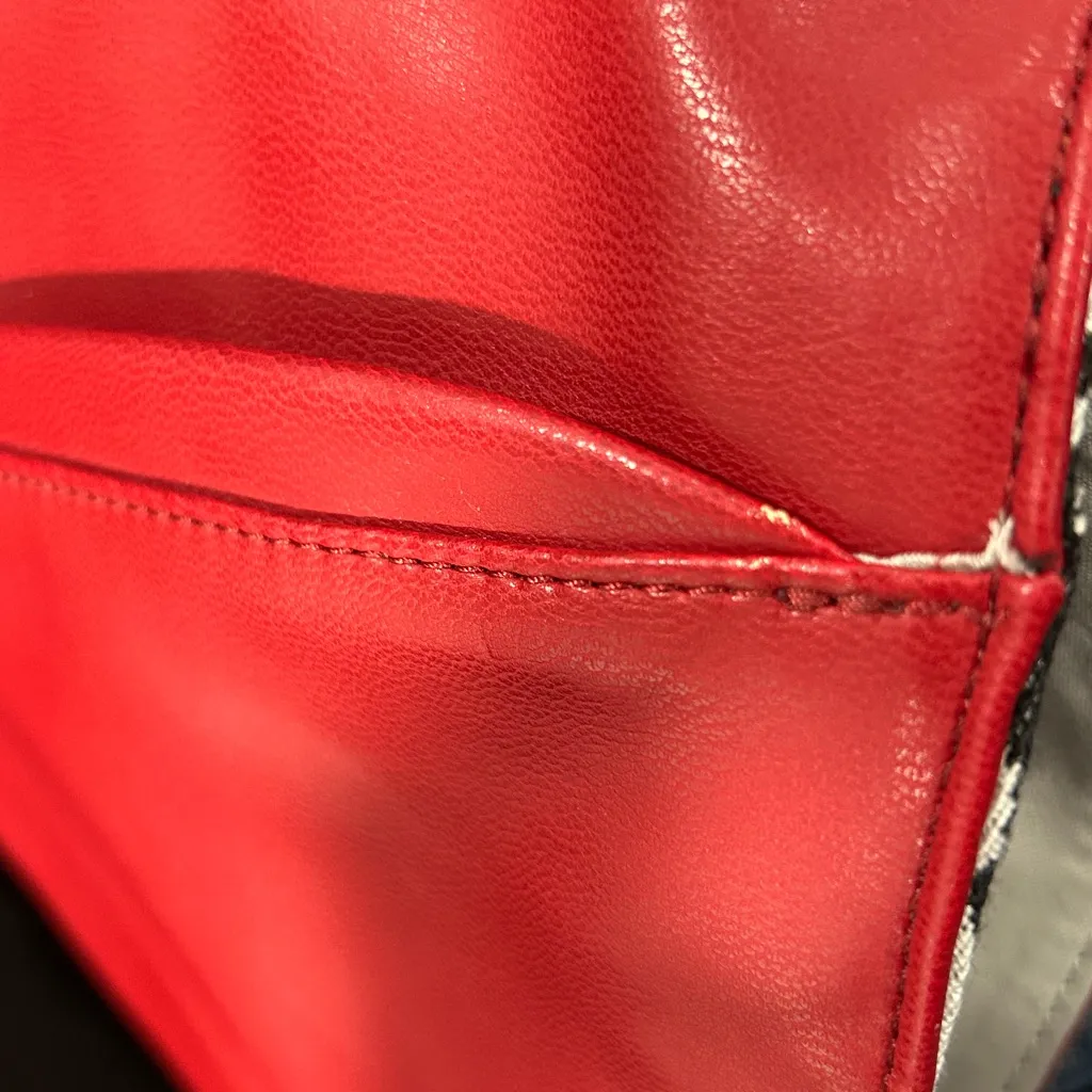 Sash Elegant Red/Zebra Print Crossbody Bag Red - Image 14