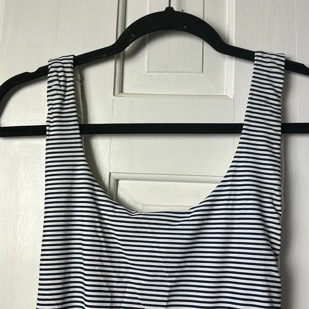 Aerie  Black and White Striped One Piece Bathing Suit Size Medium - Image 2