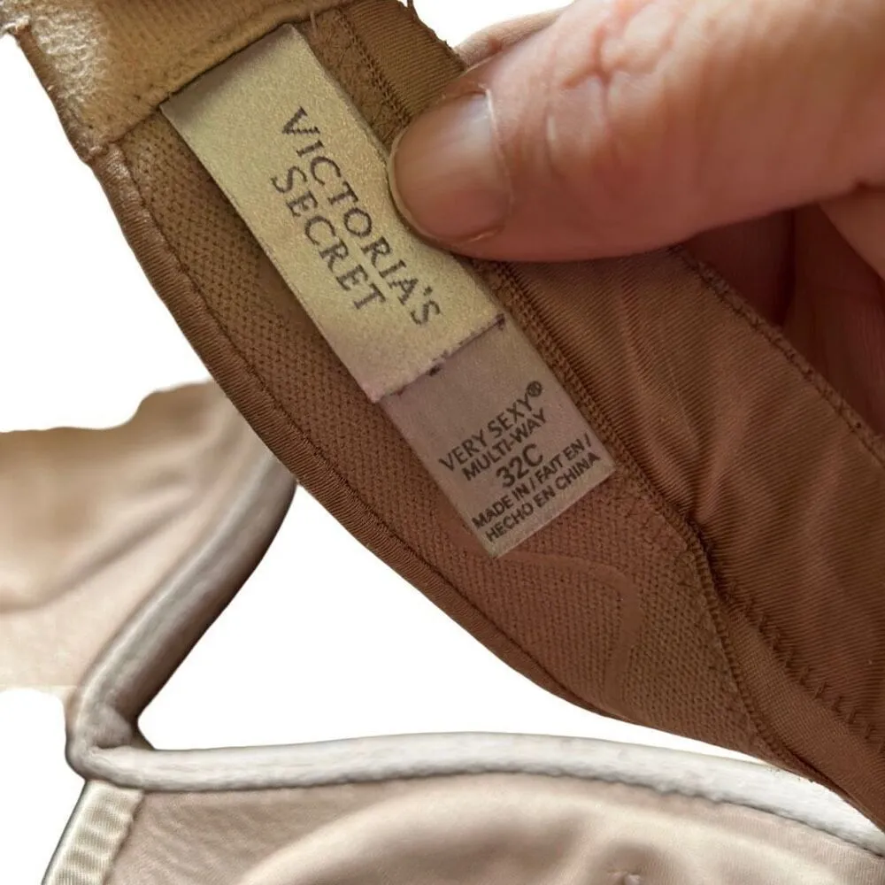 Victoria's Secret Strapless Bra Beige Nylon‎ Blend - Image 4